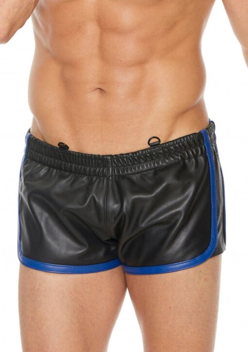 Versatile Leather Shorts - Black/Blu - L/XL