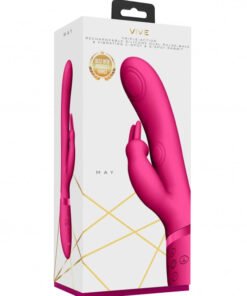 May - Dual Pulse-Wave & Vibrating C-spot & G-Spot Rabbit - Pink