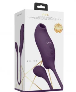 Quino - Air Wave & Vibrating Egg Vibrator - Purple