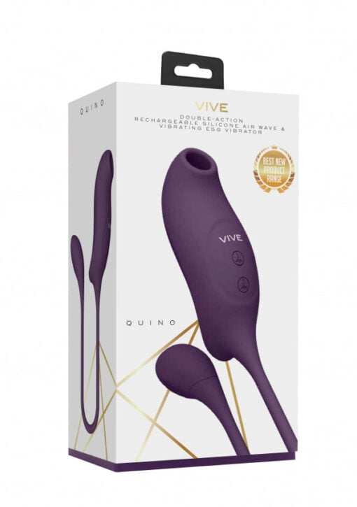 Quino - Air Wave & Vibrating Egg Vibrator - Purple