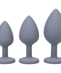 Silicone Anal Trainer Set 3 Pc Grey