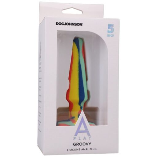 Groovy Silicone Anal Plug 5in Sunrise - Image 2