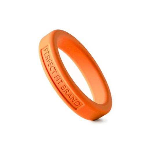 Classic Silicone Medium Stretch Penis Ring 44mm Orange - Image 2