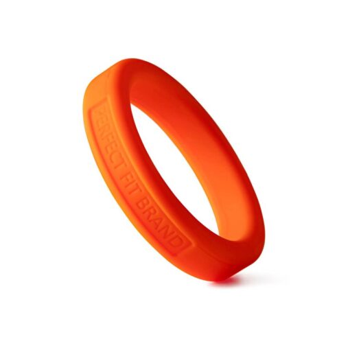 Classic Silicone Medium Stretch Penis Ring 44mm Orange - Image 3