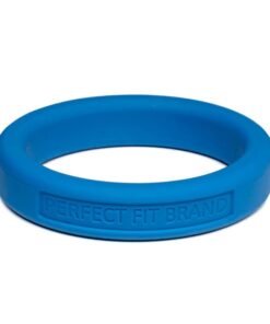 Classic Silicone Medium Stretch Penis Ring 44mm Blue