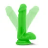 Neo Dual Density Cock With Balls 6in Neon Green - Image 6