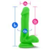 Neo Dual Density Cock With Balls 6in Neon Green - Image 7