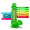 Neo Dual Density Cock With Balls 6in Neon Green - Image 8