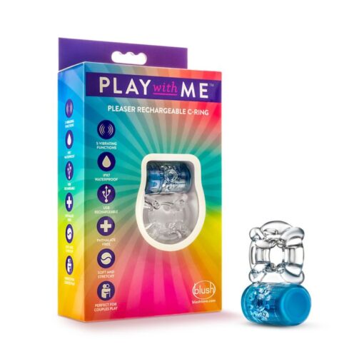 Play with Me Pleaser Rechargeable C Ring Blue