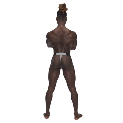 Male Power Sexagon Micro V Thong Grey - Image 2