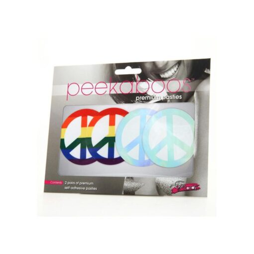 Pride Peace Sign Pasties - Image 2