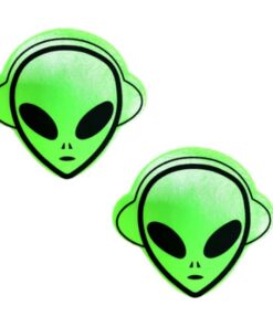 Neon Green Blacklight Alien Pasties