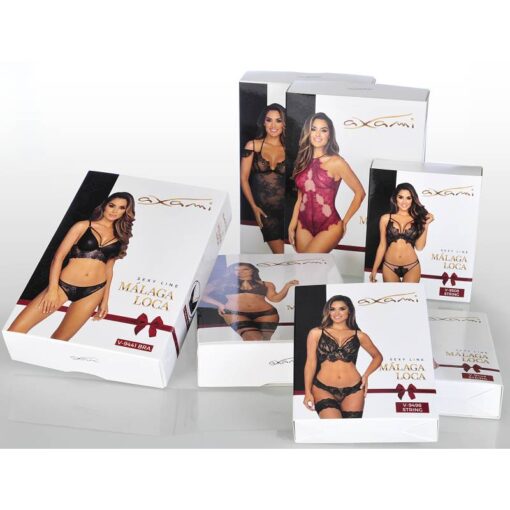 Stretch Wetlook Zip G-String Black - Image 3