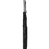 Sparkling Round metal Handle Leather Flogger - Black