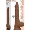 Realistic Dildo With Balls 25cm Brown