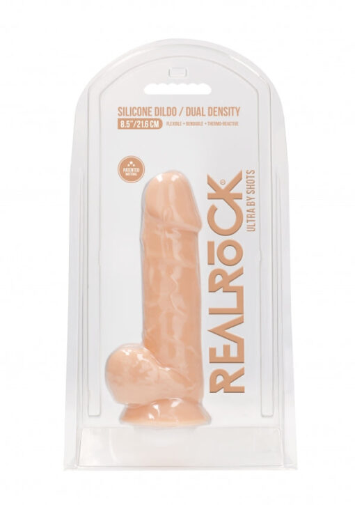 Silicone Dildo With Balls 21 x 6cm Flesh