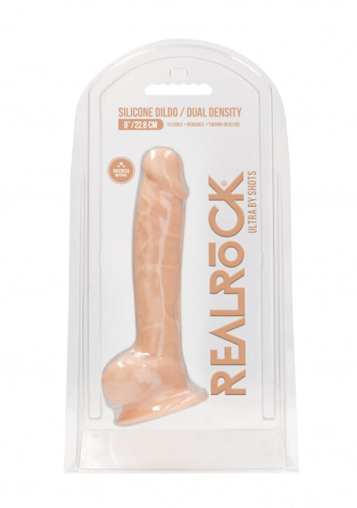 Silicone Dildo With Balls 21 x 8cm Flesh