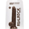 Silicone Dildo With Balls 24cm Brown