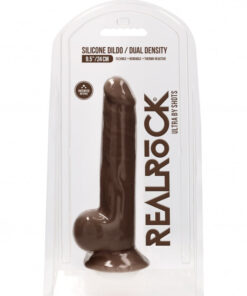 Silicone Dildo With Balls 24cm Brown