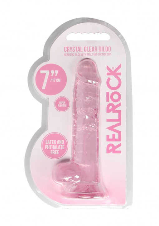 7 Inch / 17 cm Realistic Dildo With Balls - Pink