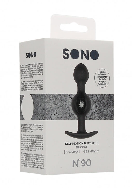 No 90 - Self Penetrating Butt Plug - Black