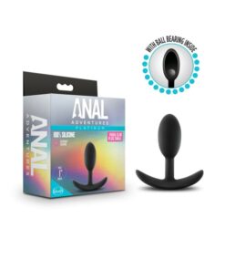 Anal Adventures Platinum Silicone Vibra Slim Plug Small