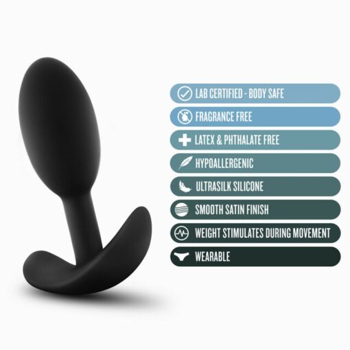 Anal Adventures Platinum Silicone Vibra Slim Plug Small - Image 5