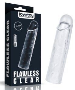 Clear Penis Extender Sleeve Plus 1in