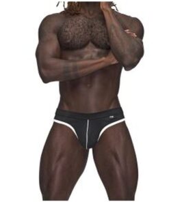 Male Power Sport Mesh Thong Black