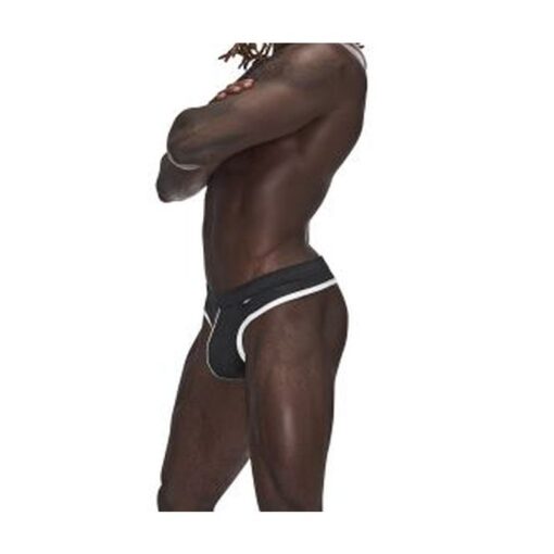 Male Power Sport Mesh Thong Black - Image 2