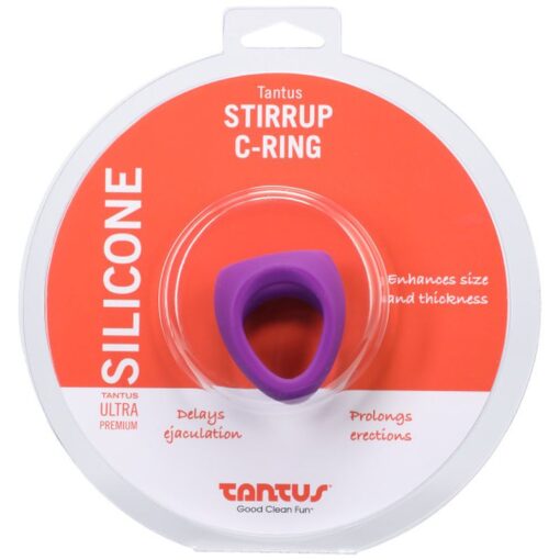 Stirrup Silicone Cock Ring Lilac - Image 5