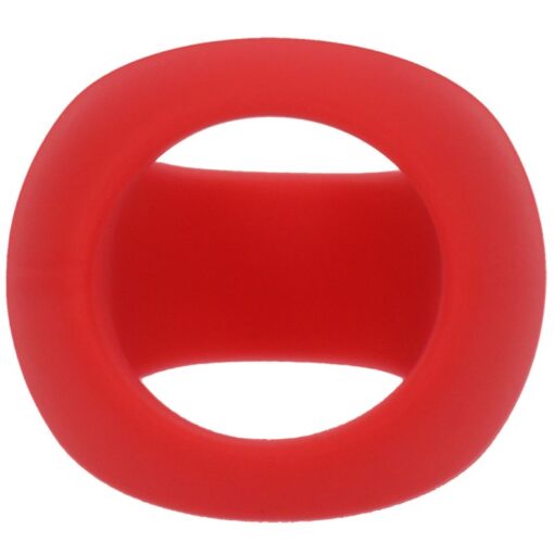 Stirrup Silicone Cock Ring Crimson - Image 3