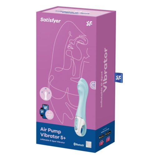 Satisfyer Air Pump Vibrator 5+ Blue - Image 5