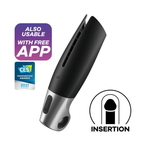 Satisfyer Power Masturbator Black Silver - Image 3