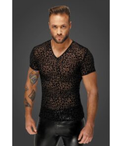 Leopard Flock V-Neck T-Shirt