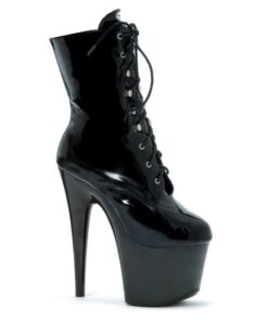 Ankle Boots w Inner Zipper Black 7in