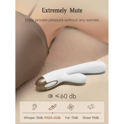 Pada Rabbit and G-Spot Pulsing Vibrator White - Image 8