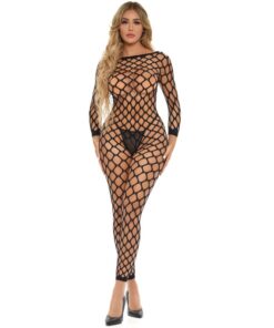 Swipe Right Crotchless Bodystocking Black