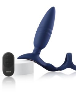Ring'n'Rear Dual Thrusting Anal Probe with Cockring and Remote