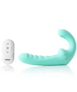 VibraTwin Rechargeable Come Hither Strapless Strap On with Remote