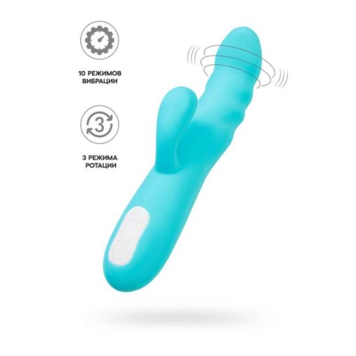 JOS Merry Swirl Rotating Shaft Rabbit Vibrator Blue - Image 2