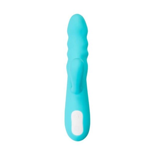 JOS Merry Swirl Rotating Shaft Rabbit Vibrator Blue - Image 5