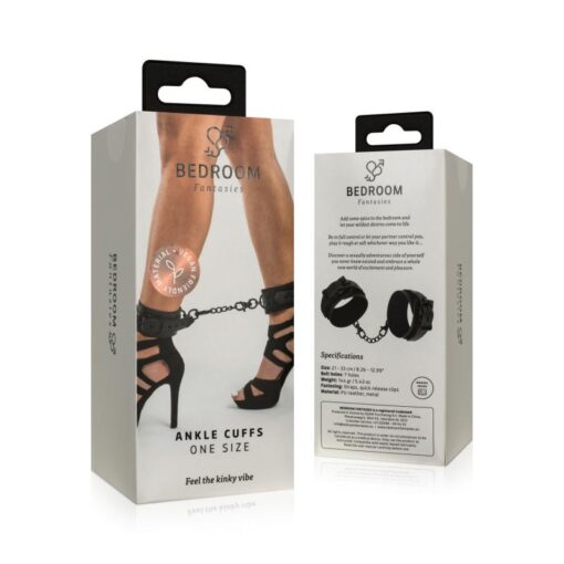 Faux Leather Ankle Cuffs Black - Image 6