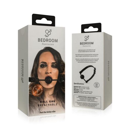 Breathable Silicone Ball Gag Black - Image 7