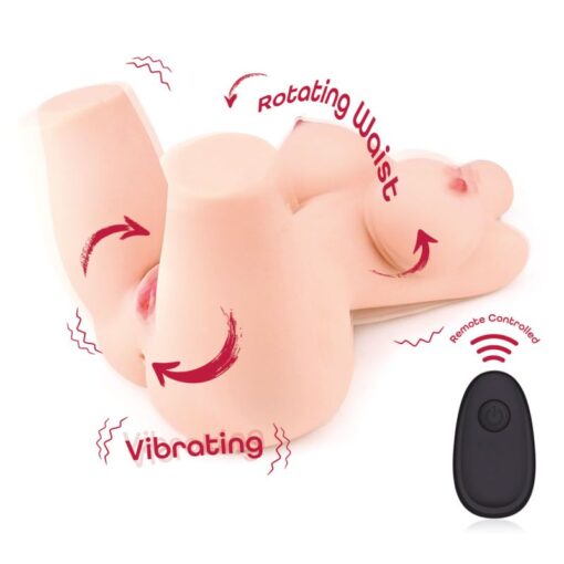 Nicky Rotating Vibrating Remote Control Love Torso - Image 2