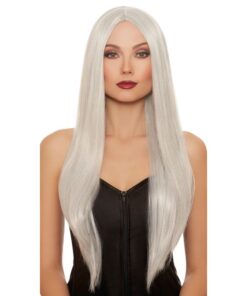 Dreamgirl Extra Long Straight Grey Mix Wig