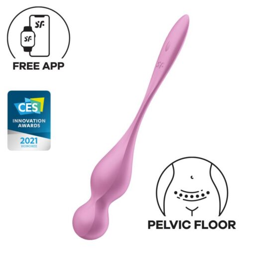 Satisfyer Love Birds 1 Kegel Pelvic Floor Trainer w Connect App Pink - Image 5