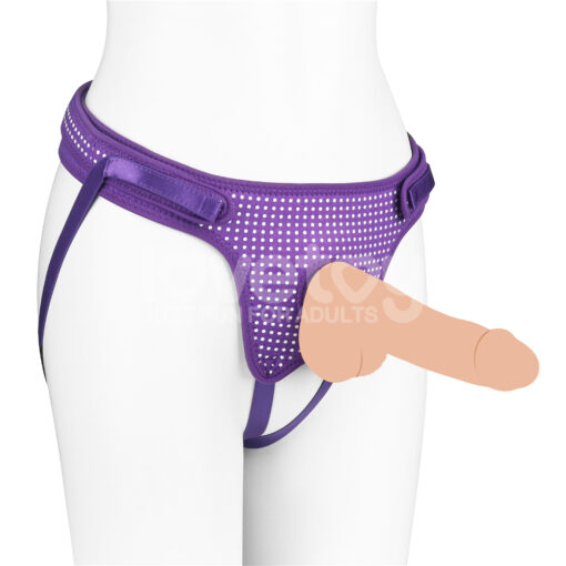 Easy Strap on Harness Polka Dot Purple - Image 5