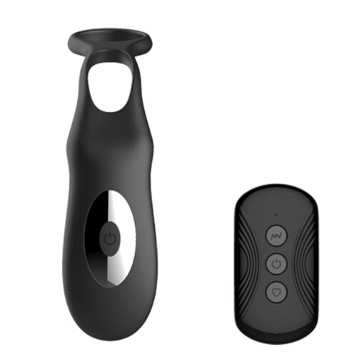 Thrusting Silicone Butt Plug with Cockring and Remote - Image 3