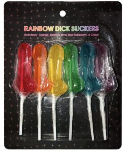 Rainbow Dick Suckers 6 Pc